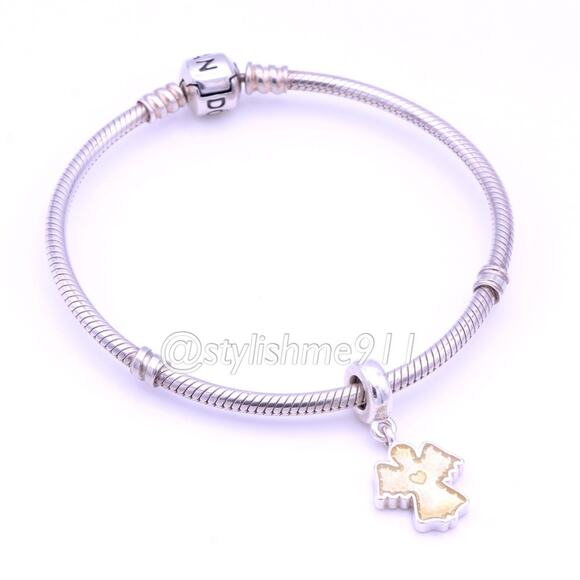 Authentic PANDORA Retired Snow Angel Dangle - Picture 5 of 9